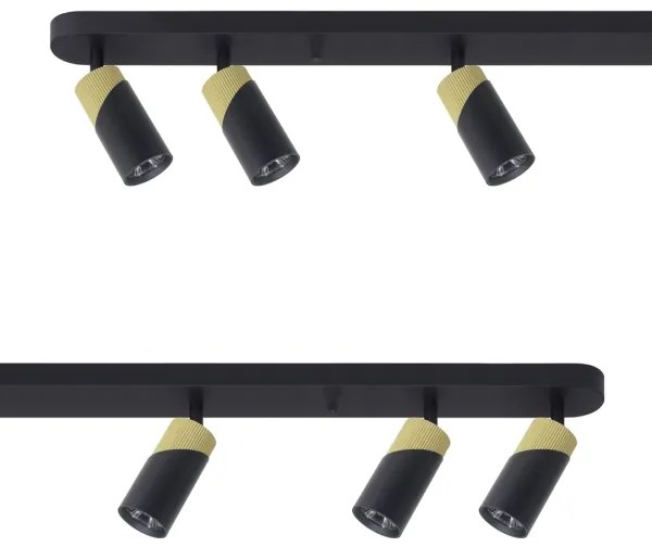 Faretto NEO 6xGU10/8W/230V nero/oro