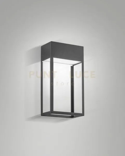 Edo applique a led 20w 3000k 2396lm da esterno grigio scuro