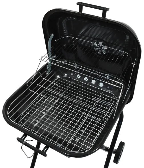 Griglia a carbone portatile nera