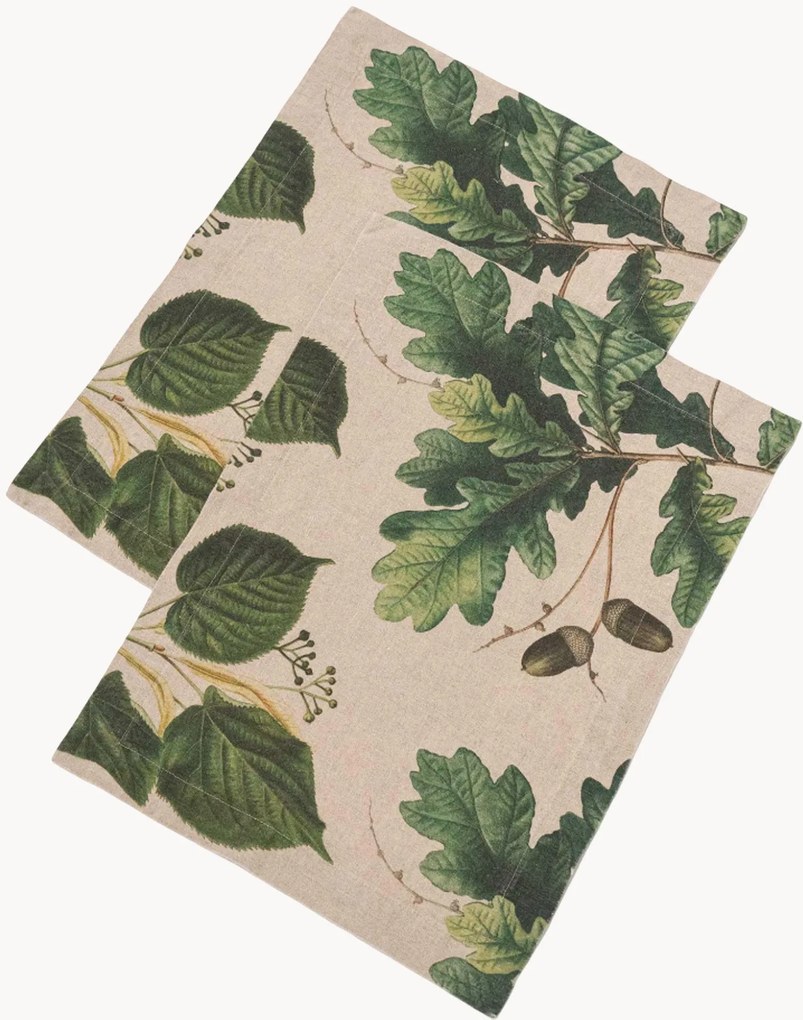 Set di 2 tovagliette in lino Trees