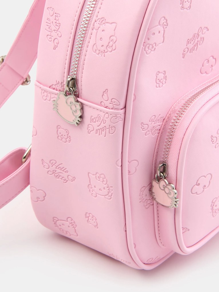 Sinsay - Zaino piccolo con motivo in rilievo Hello Kitty - rosa