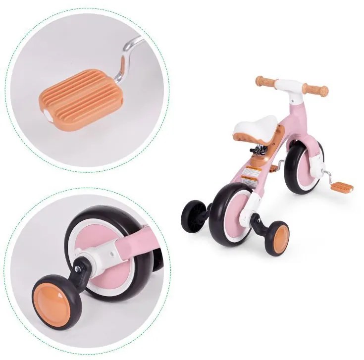 Scooter con pedali rosa