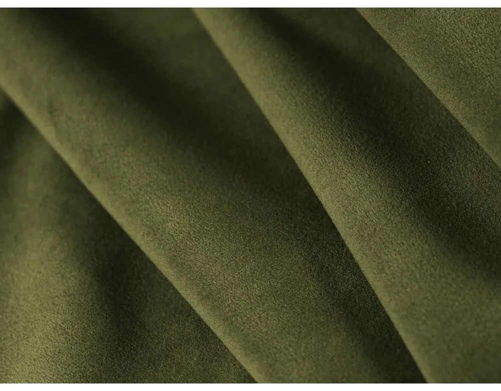 Divano angolare verde allungabile/con contenitore con rivestimento in velluto Tonale – Cosmopolitan Design