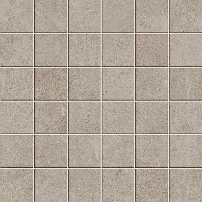 Mosaico in gres porcellanato Draft Grey grigio opaco L 30 x L 30cm x Sp. 8 mm, 10 pezzi