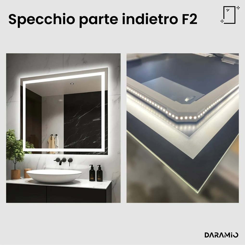 Specchio con luce LED F2