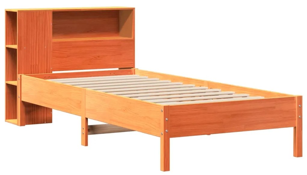 Letto libreria senza materasso marrone cera 90x200 cm in pino