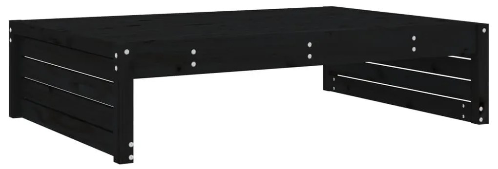 Poggiapiedi da giardino 120x80 cm legno massello di pino nero