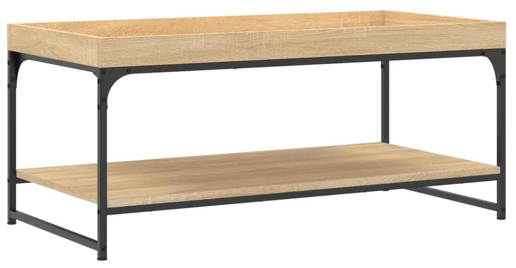Tavolino da salotto rovere sonoma 100x49x45cm legno multistrato