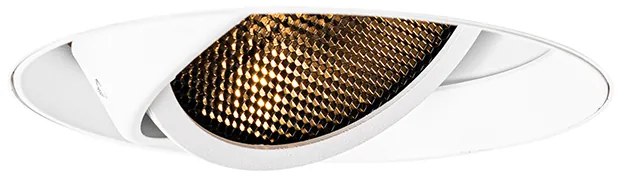 Faretto da incasso moderno bianco GU10 AR111 rotondo senza cornice - Oneon Honey