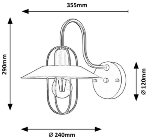 Rabalux - Applique 1xE27/40W/230V