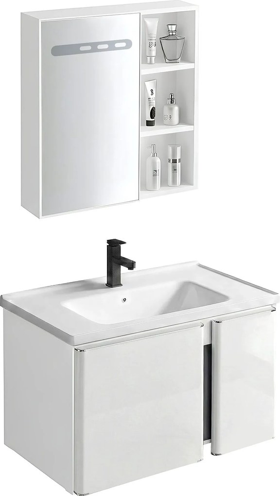 Set di mobili da bagno con lavabo Tula 60cm White