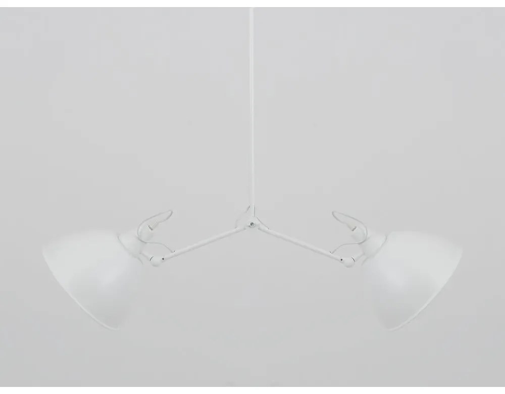 Lampada a sospensione bianca con paralume in metallo 104x104 cm Coben - CustomForm