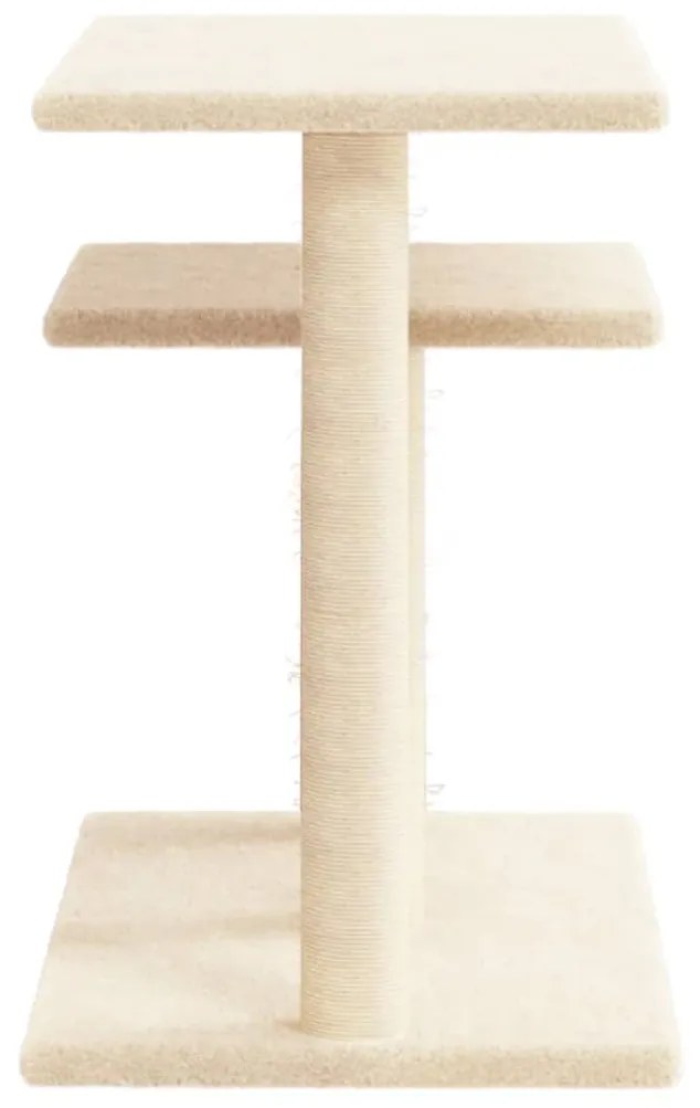Pali tiragraffi per gatti con piattaforme crema 62,5 cm
