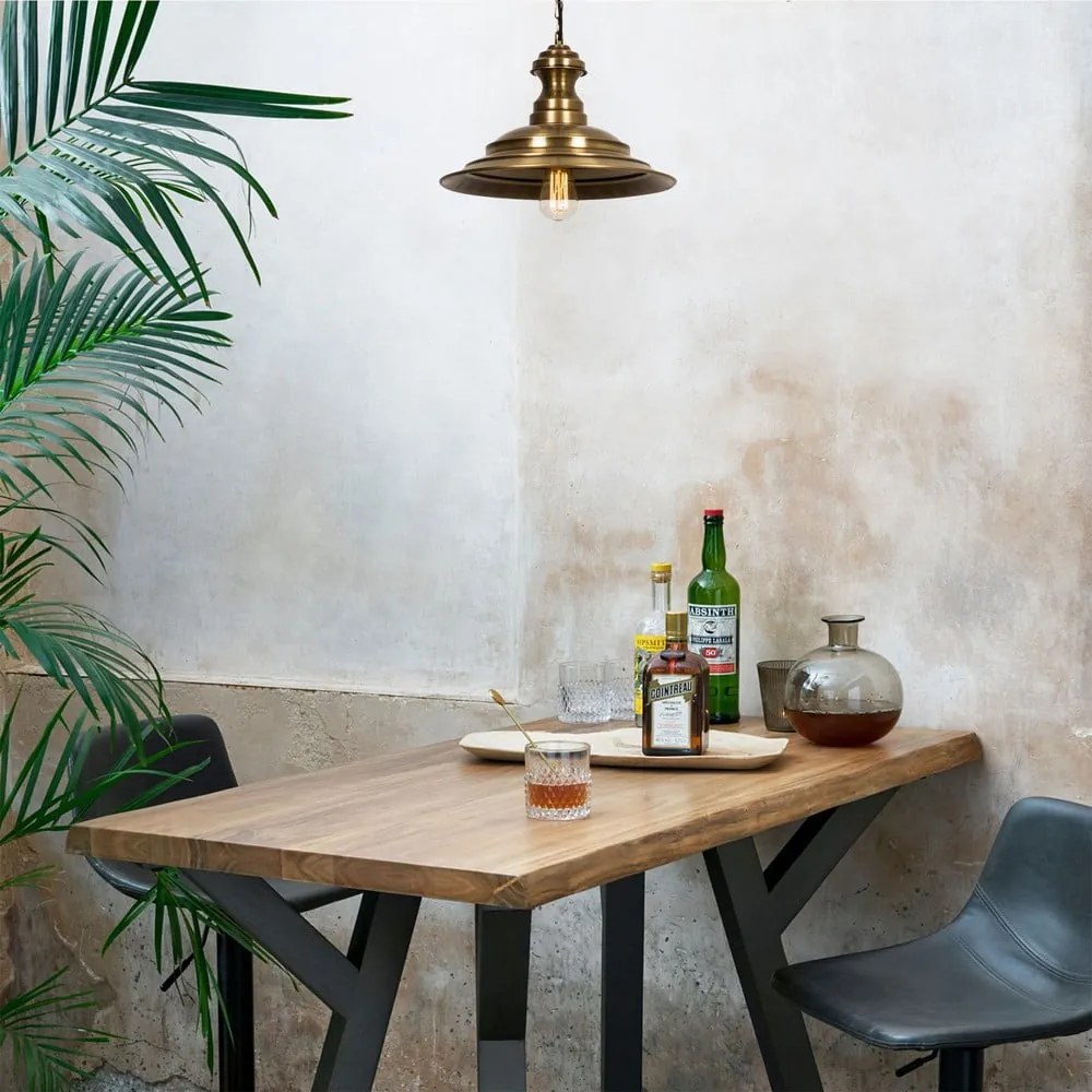 Lampadario color bronzo con paralume in metallo ø 39 cm Obyla – Opviq lights