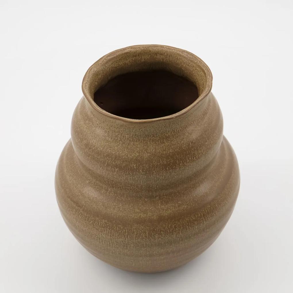 Tikamoon - Vaso in argilla Juno cammello, 19 cm