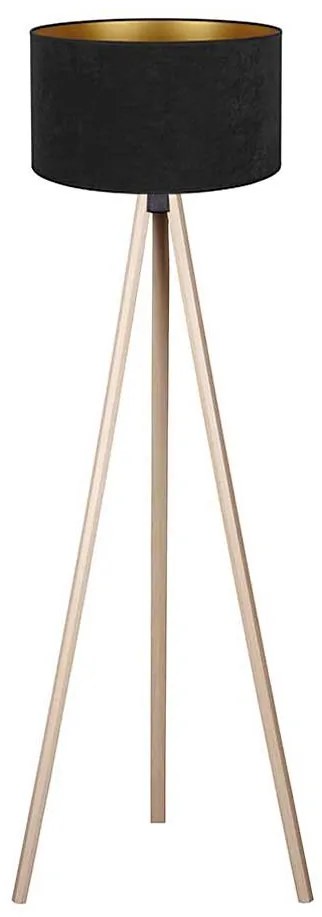 Brilagi - Lampada con piedistallo VELVET 1xE27/60W/230V beige/nero