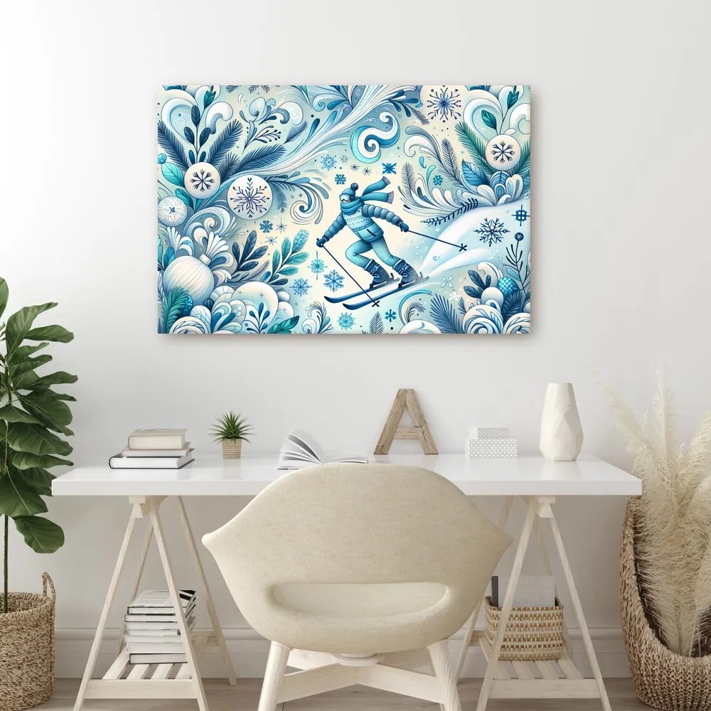 Quadro su tela – Scialpinista invernale