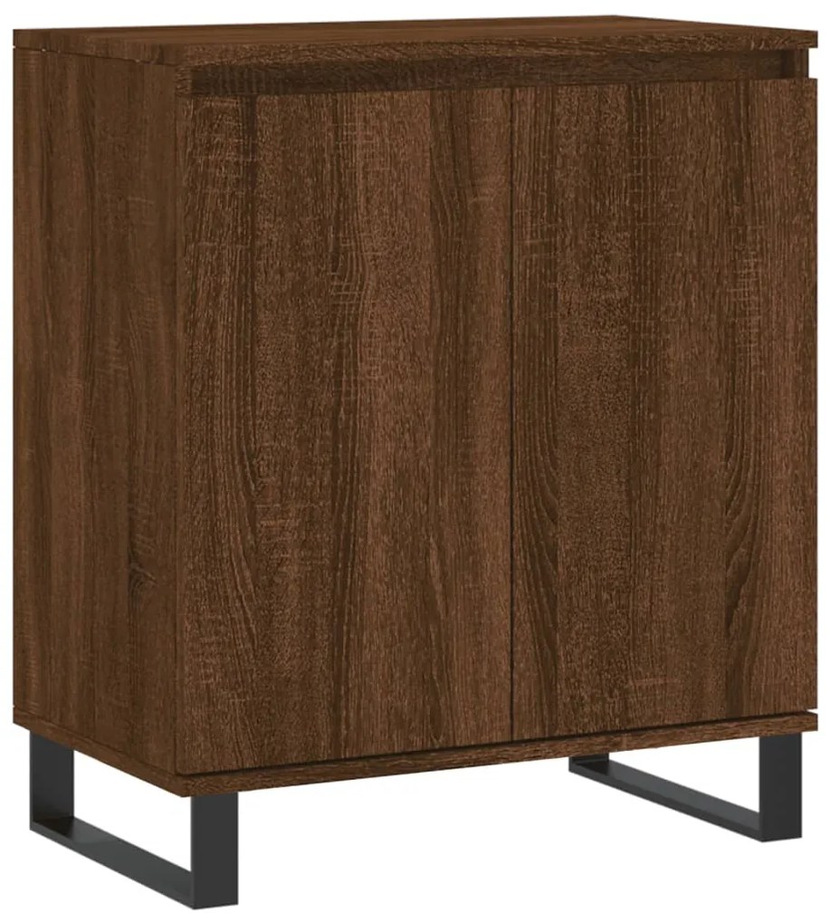 Credenza rovere marrone 60x35x70 cm in legno multistrato