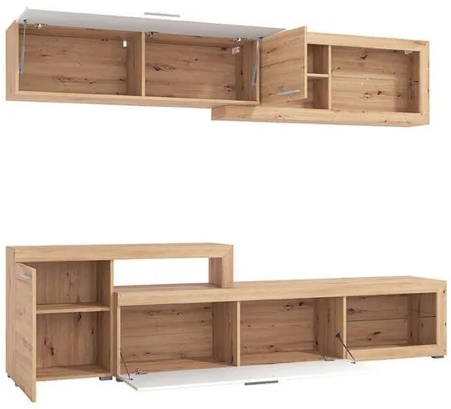 BILLIE - parete attrezzata quattro ante moderna minimal in legno