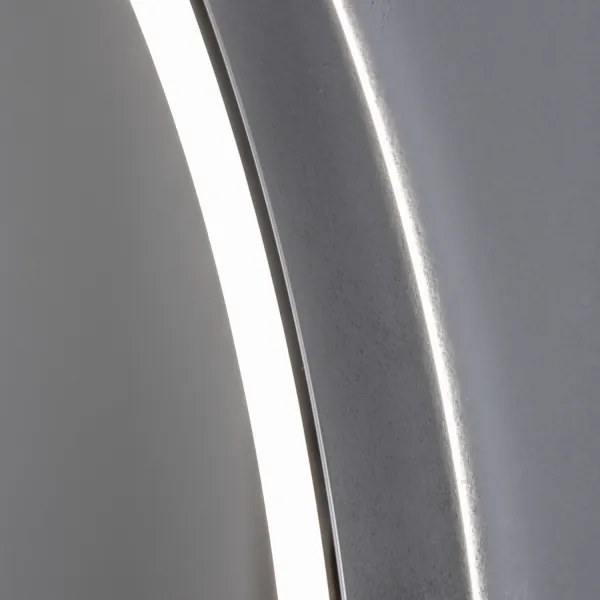 Brilagi-LED dimmerabile, specchio riscaldato con illuminazione integrata ALU PRO, LED 18W/230V, Ø 60 cm, IP44, finitura cromo lucido