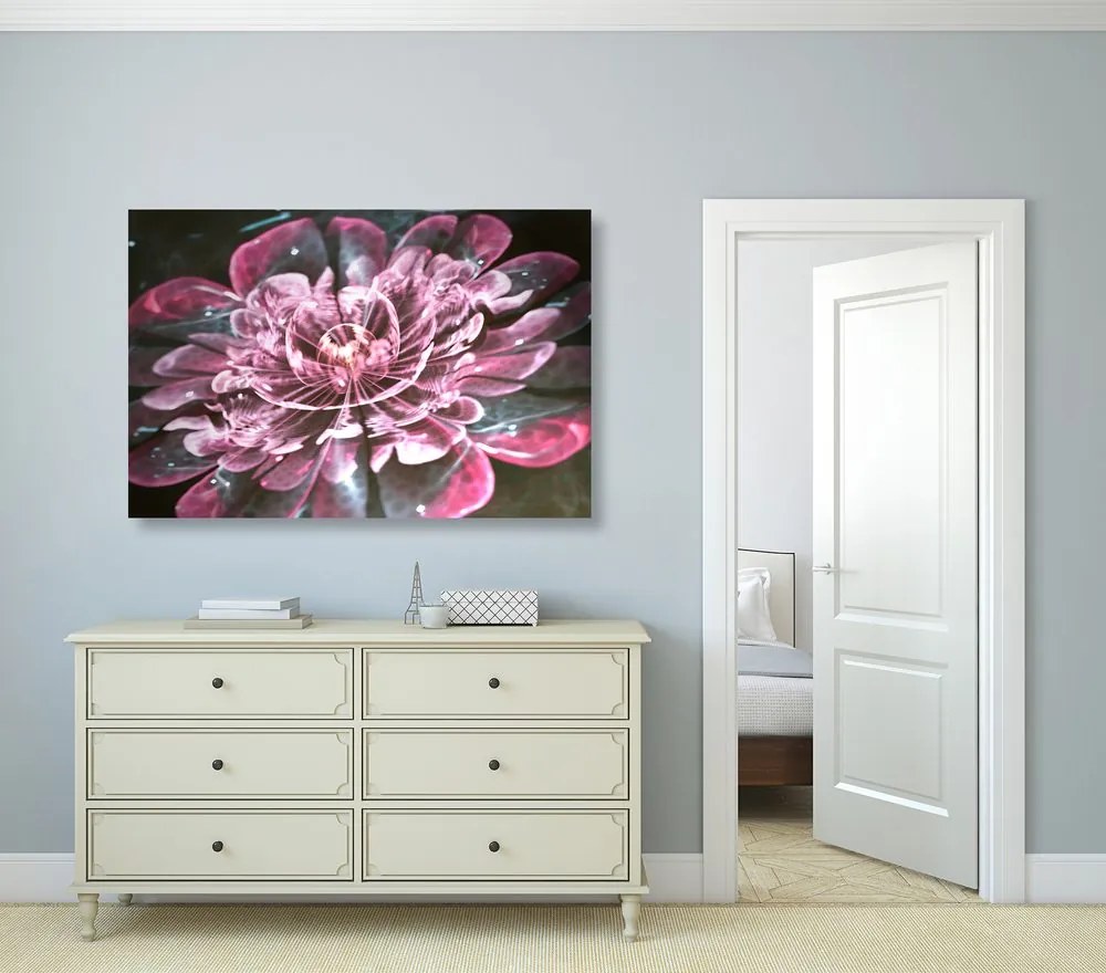 Quadro su tela – Magico fiore rosa