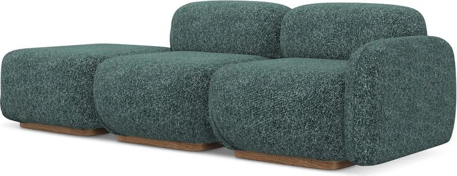 Chaise lounge componibile turchese (con penisola a destra) Ailani – Makamii