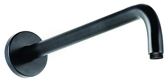 Kamalu - braccio doccia 40cm colore nero opaco modello nico-20a
