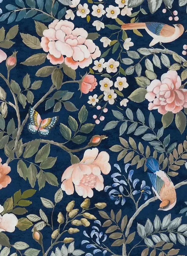 Designers Guild Carta da parati Porcelaine de Chine - Midnight