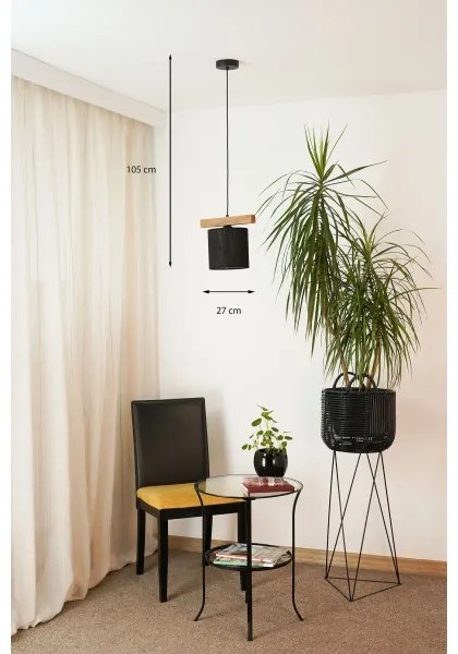 Brilagi - Lampadario a sospensione con filo FOREST 1xE27/15W/230V pino/nero