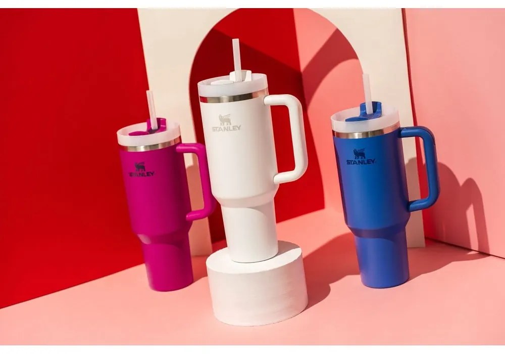 Borraccia termica bianca in acciaio inox 1,18 l Quencher H2.0 FlowState Tumbler Frost – Stanley