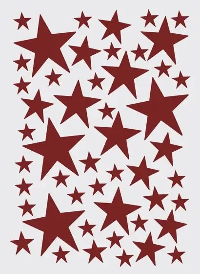 Ferm Living Adesivo murale Mini Stars - Rot