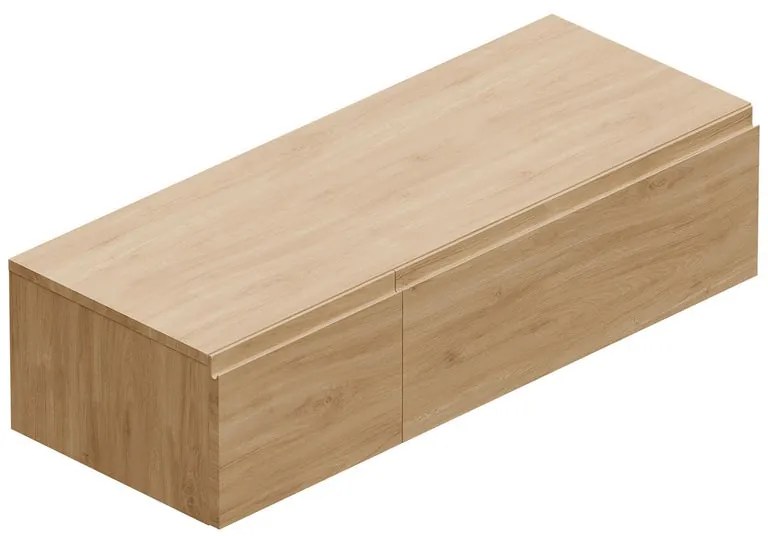 Mobile da bagno sotto lavabo L 120.3 x H 30 x P 46 cm rovere, 2 cassetti Step