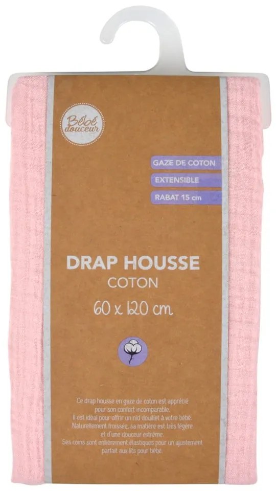 Lenzuolo per culla in mussola elasticizzata 70x140 cm - Bébé Douceur