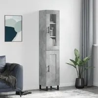 Credenza Grigio Cemento 34,5x34x180 cm in Legno Multistrato 3199517