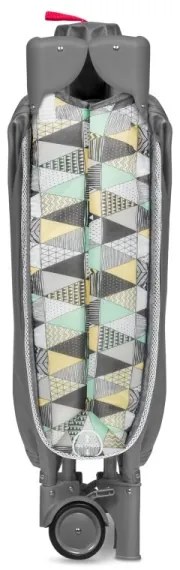 Lionelo - Lettino da viaggio SVEN PLUS grigio/giallo