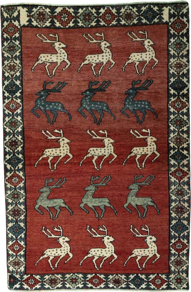 Gabbeh Tappeto 130 x 200 Rosso (Iran) Annodato A Mano