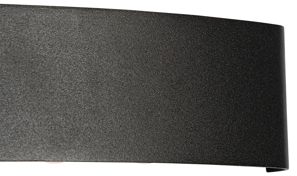 Applique da esterno nera incl. LED 10 luci IP54 - Silly