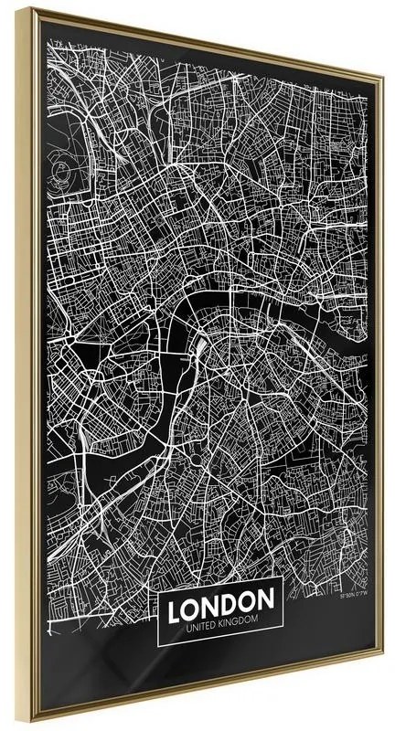 Poster City Map: London (Dark)