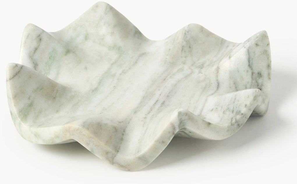 Vassoio decorativo in marmo fatto a mano Gaia, Ø 20 cm