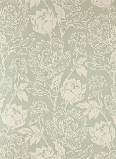 Farrow & Ball Carta da parati Peony - Vert de Terre/ Joa's White