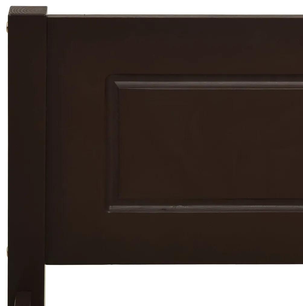 Giroletto marrone scuro in legno massello di pino 180x200 cm