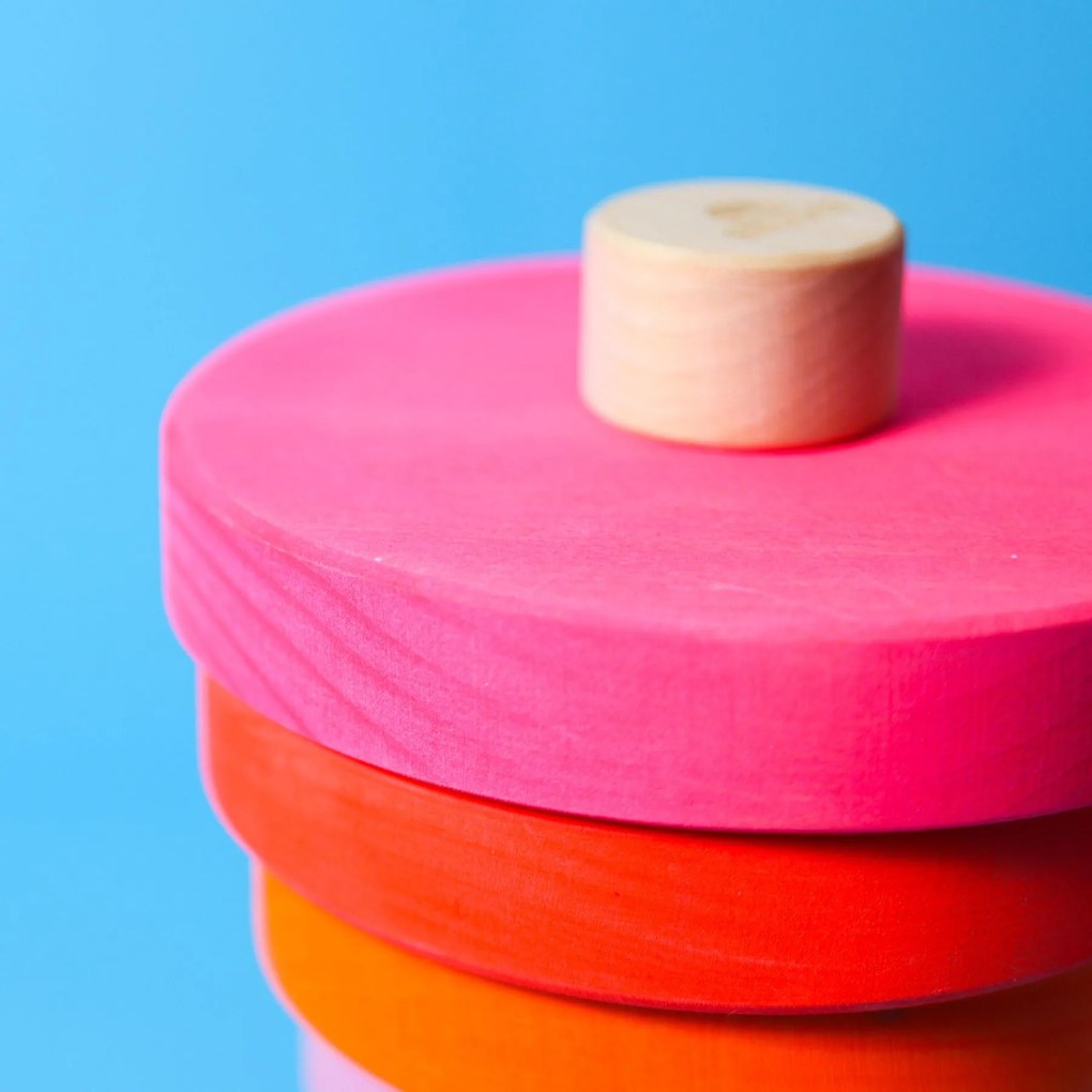 Grimm's - Torre impilabile conica - rosa neon