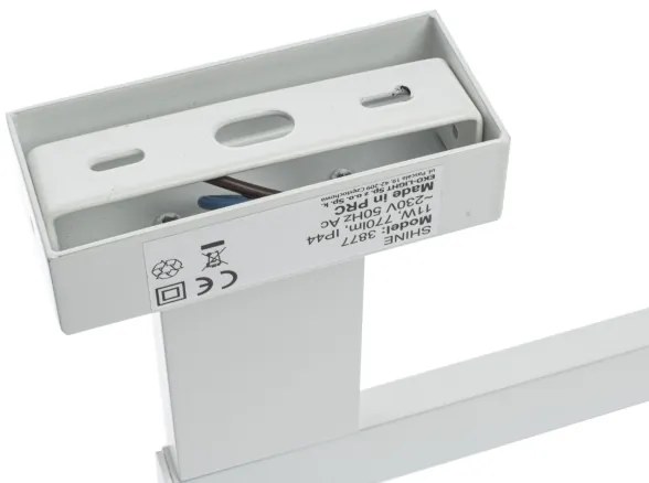 Applique da bagno SHINE LED, 11 W, 230 V, 45 cm, IP44, bianco