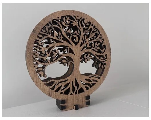 Li-Go 23577/DUB2 - Lampada da tavolo decorativa dimmerabile LED/12W/230V 20x22 cm rovere