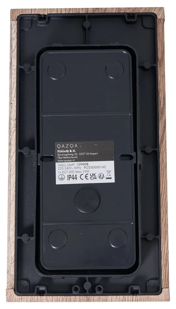 Lampada da parete industriale stampa legno 26 cm IP44 - Charlois