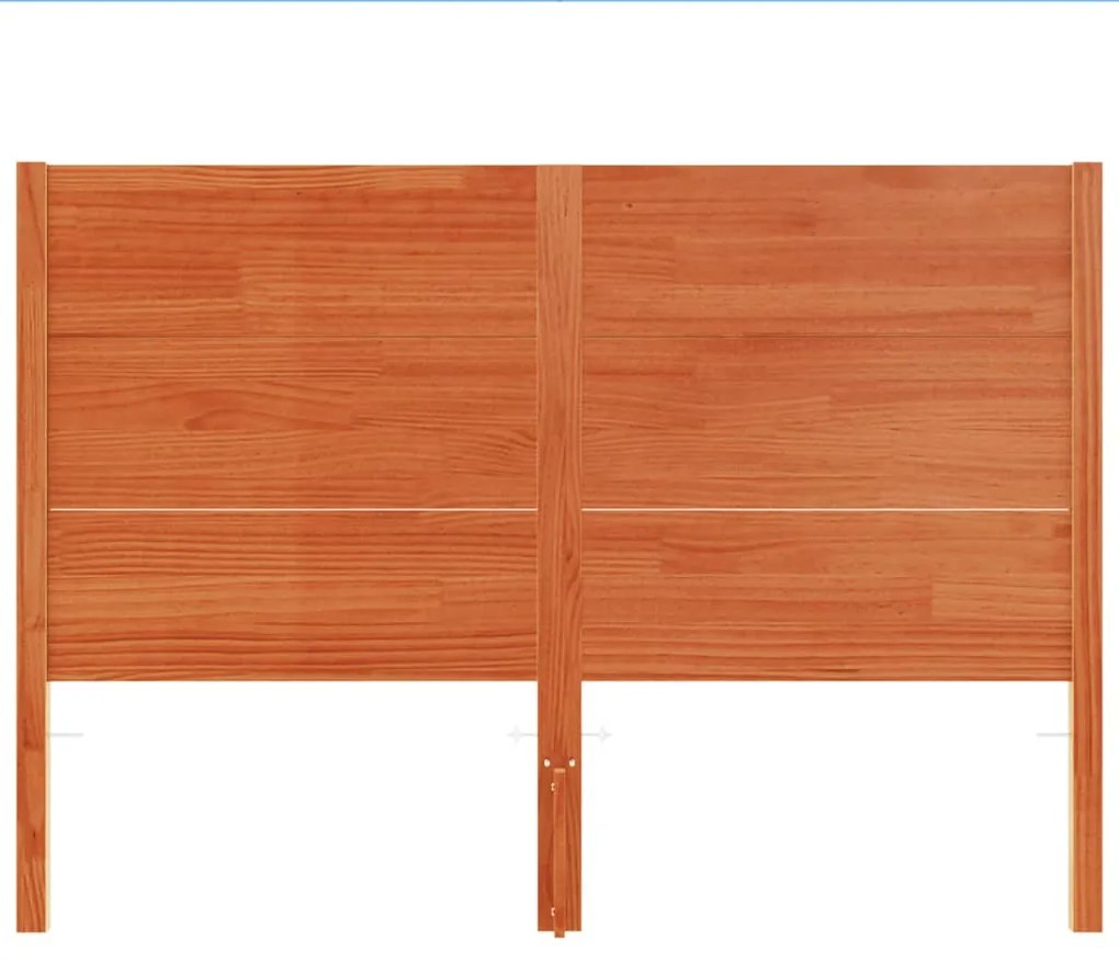 Testiera marrone cera 180 cm in legno massello di pino