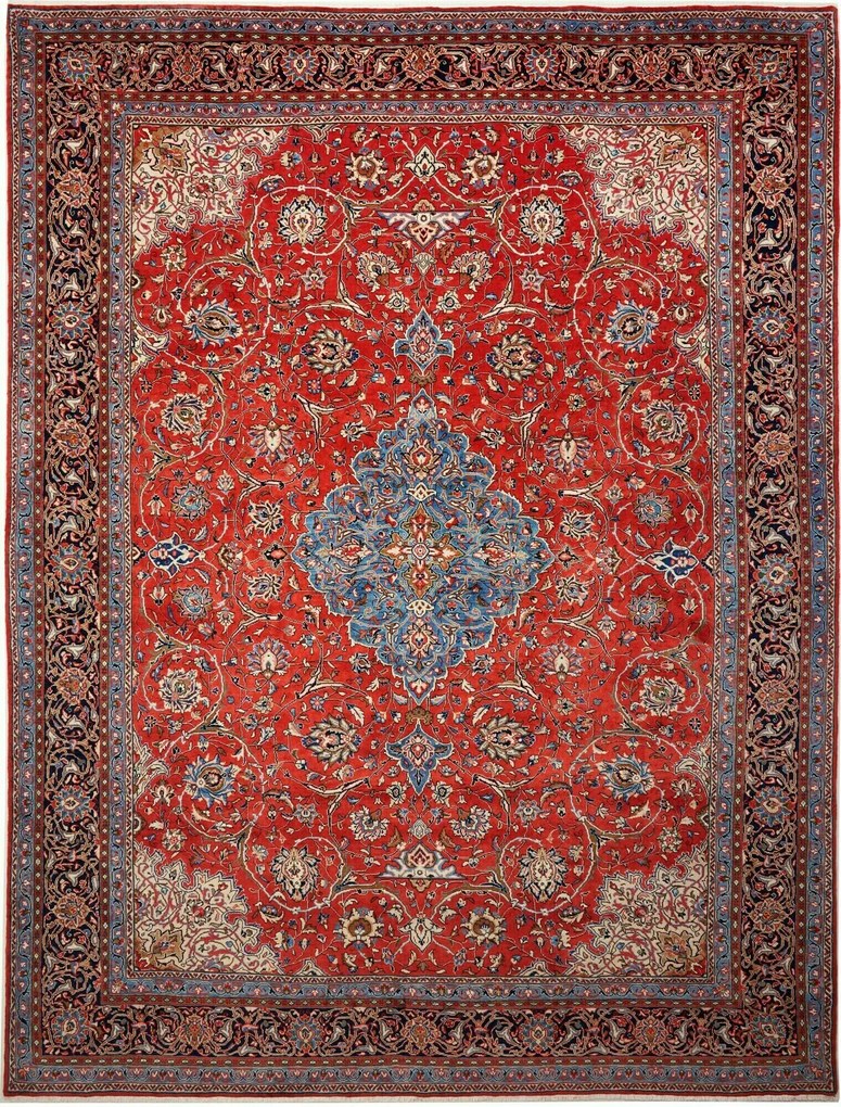 Sarouk Tappeto persiano 360 x 280 Rosso (Iran) Annodato A Mano