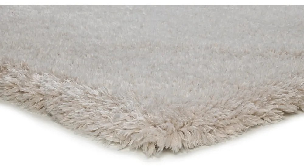 Tappeto beige in fibre riciclate 60x110 cm Shaggy Reciclada – Universal