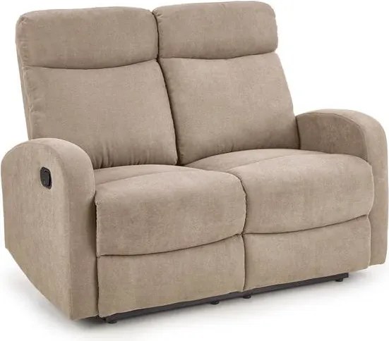 Divano reclinabile Oslo 2S in tessuto beige - H100 cm