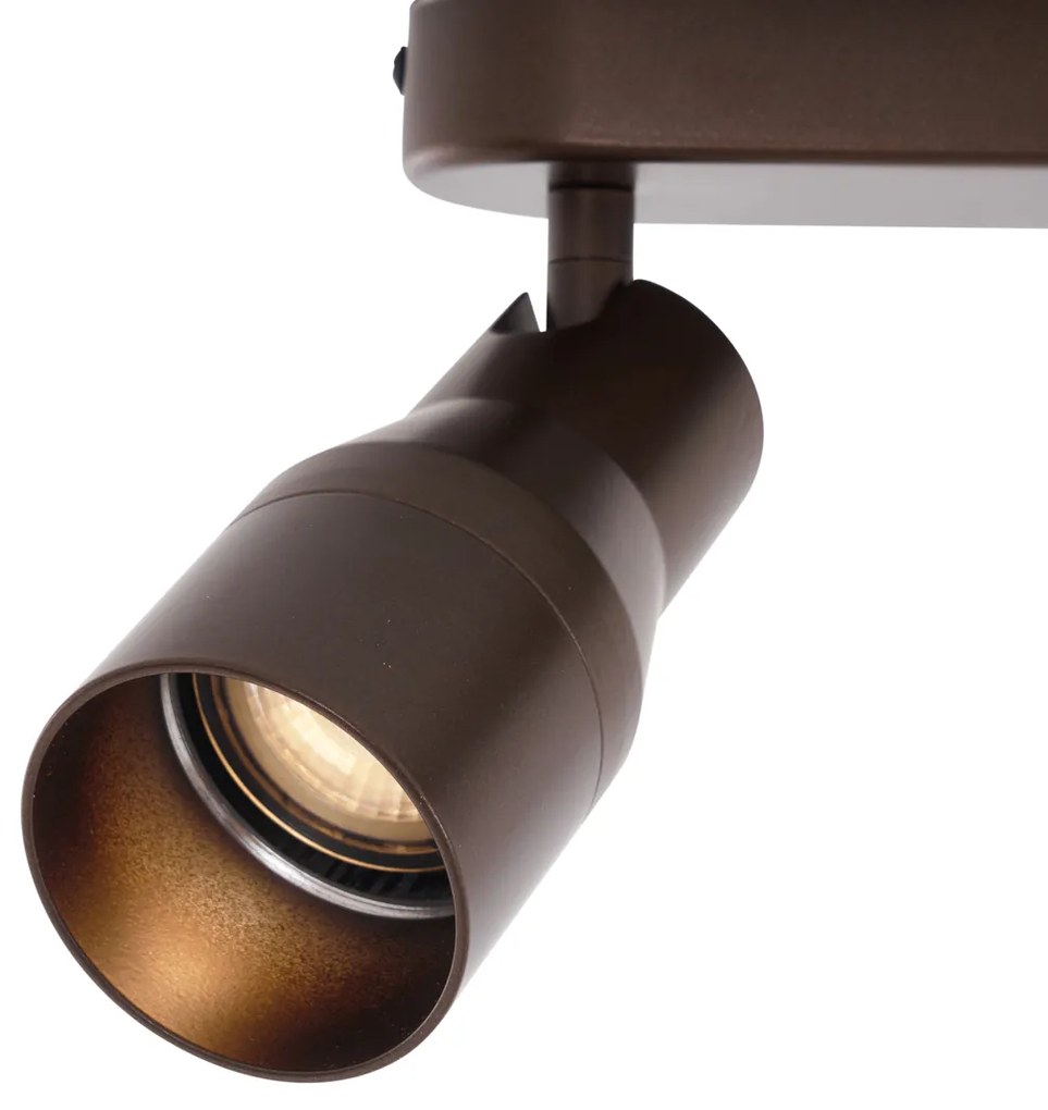 Faretto da soffitto rotondo bronzo scuro GU10 50mm 2 luci - Stanley